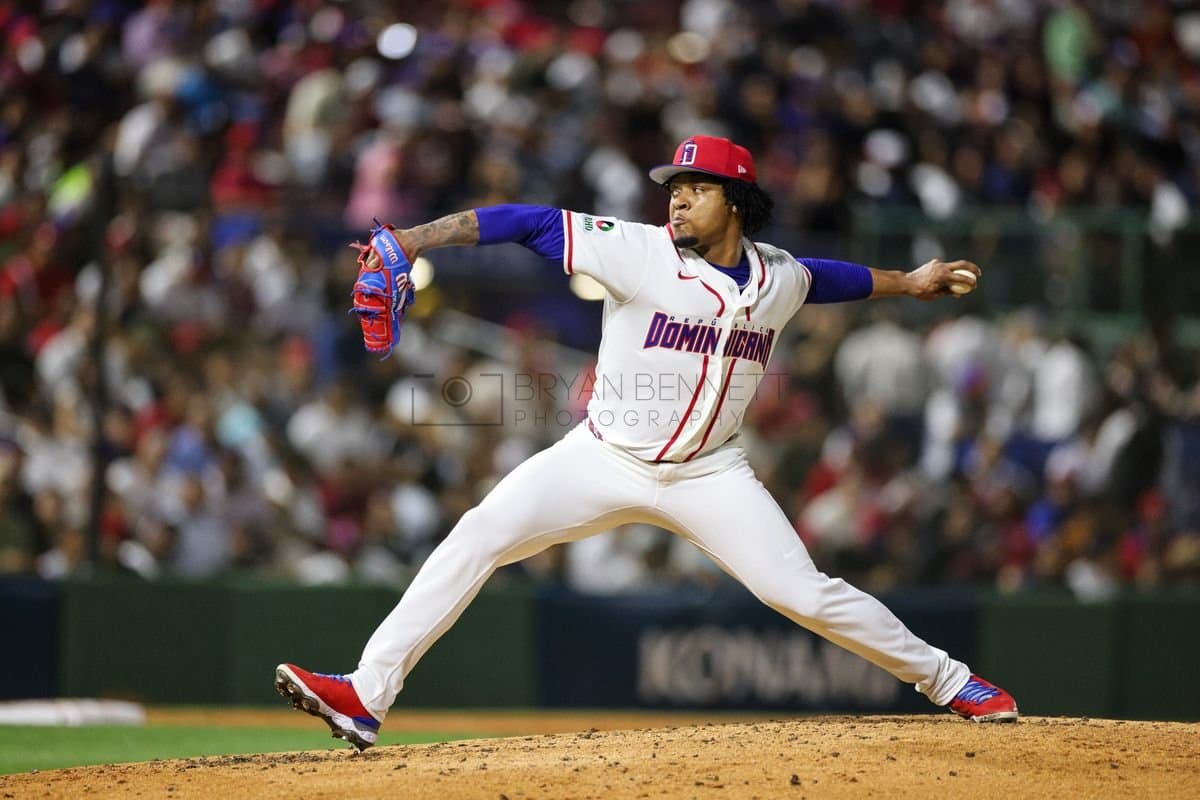 SANTO DOMINGO, DOMINICAN REPUBLIC - MARCH 03: Gregory Soto #65 of the Dominican Republic pitches during an exhibition game against the Detroit Tigers at Estadio Quisqueya on March 03, 2026 in Santo Domingo, Dominican Republic. (Photo by Bryan Bennett/Getty Images)