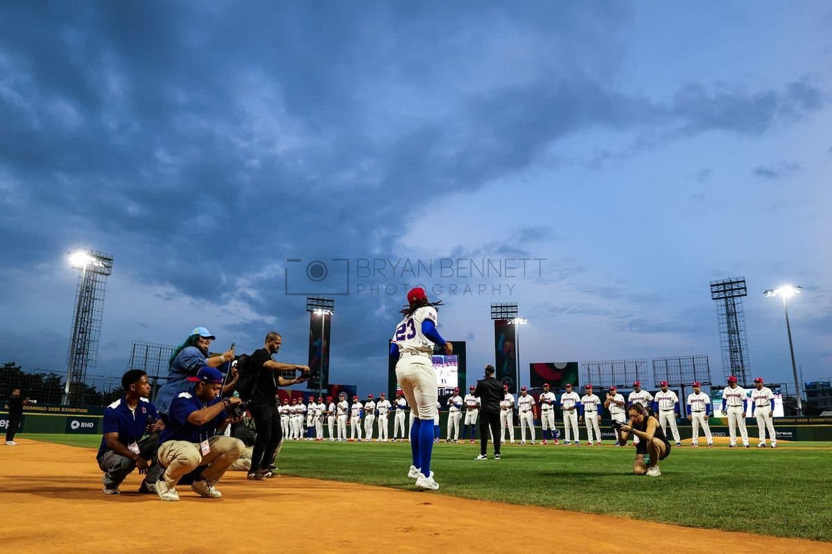 SANTO DOMINGO, DOMINICAN REPUBLIC - MARCH 03: Fernando Tatis Jr. #23 of the Dominican Republic is introduced prior to an exhibition game against the Detroit Tigers at Estadio Quisqueya on March 03, 2026 in Santo Domingo, Dominican Republic. (Photo by Bryan Bennett/Getty Images)