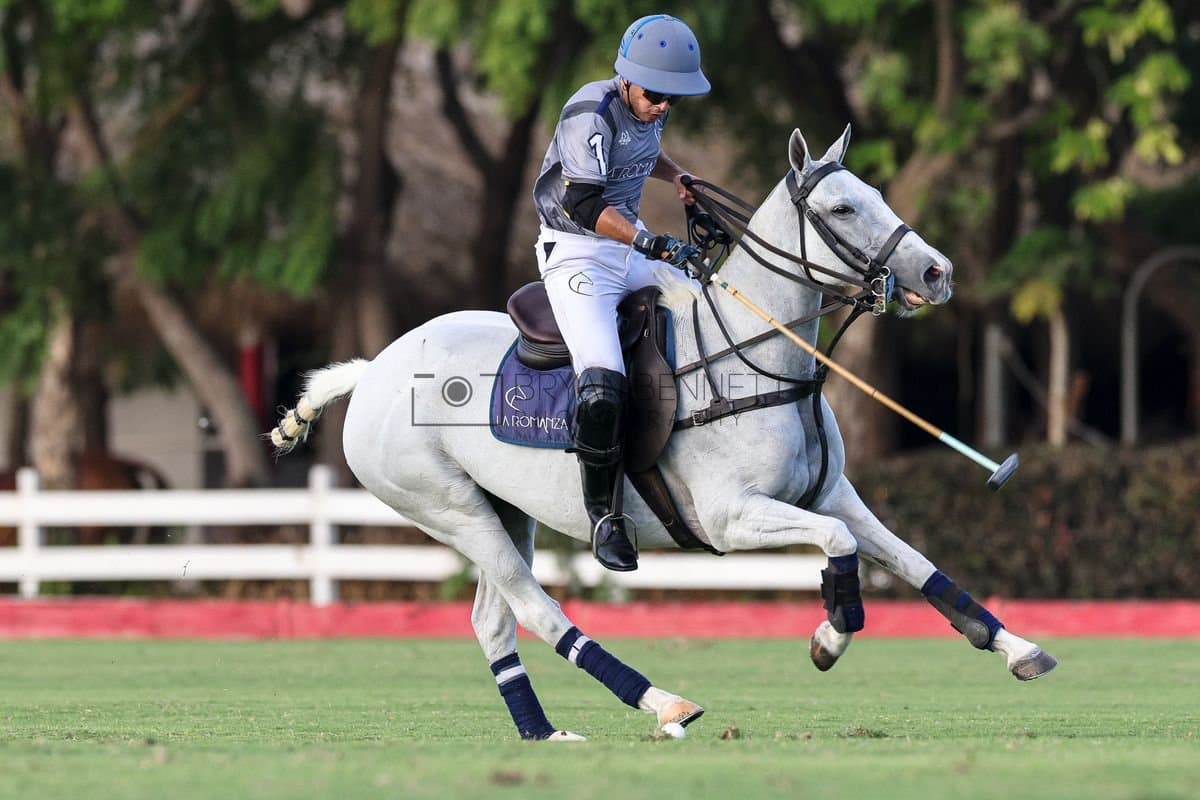 La Suiza and La Carbuccia play polo at Casa de Campo in La Romana, Dominican Republic on August 8, 2026. (Photos by Bryan Bennett)