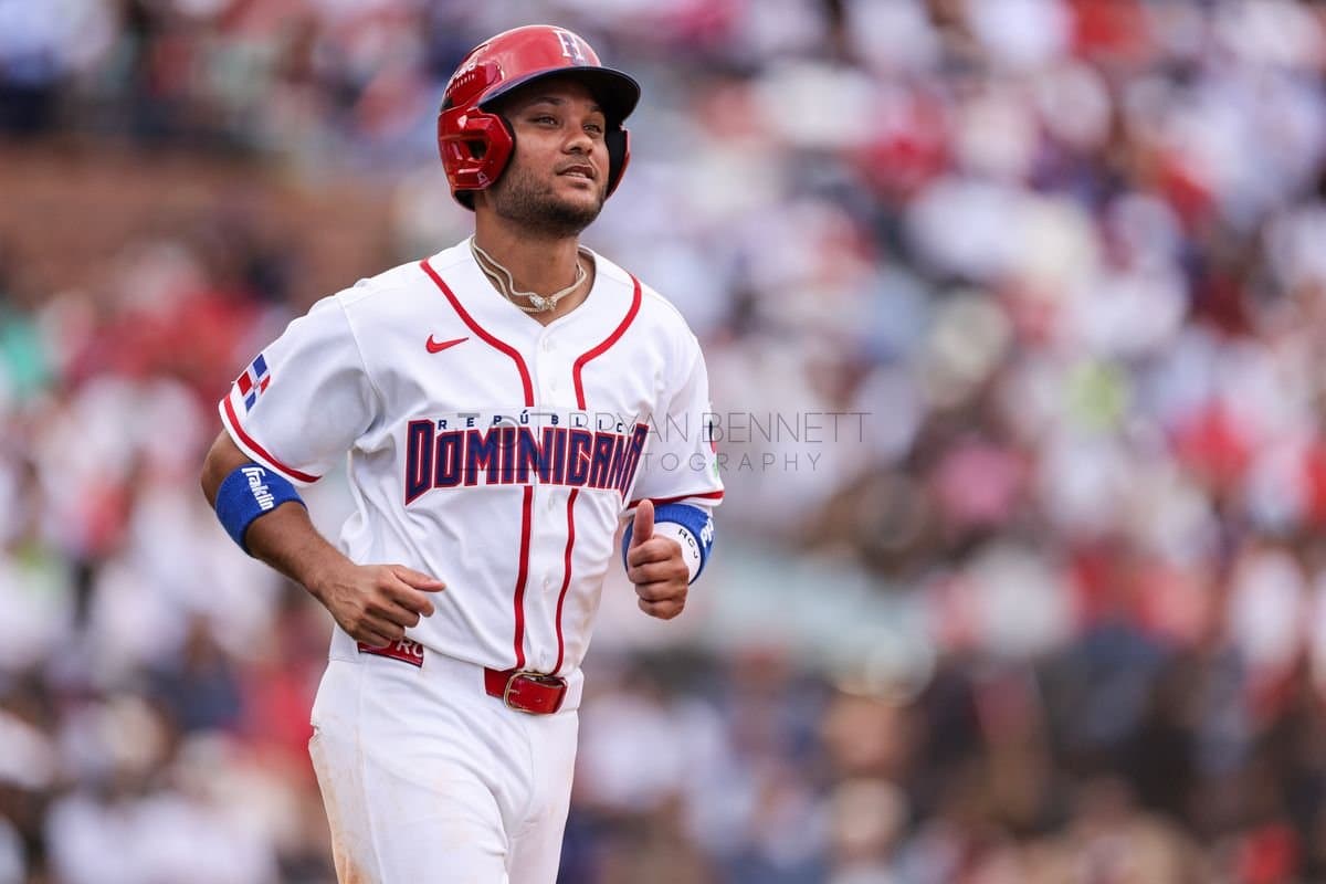 SANTO DOMINGO, DOMINICAN REPUBLIC - MARCH 04: Ricardo Cespedes #88 of Dominican Republic looks on during an exhibition game against the Detroit Tigers at Estadio Quisqueya on March 04, 2026 in Santo Domingo, Dominican Republic. (Photo by Bryan Bennett/Getty Images)