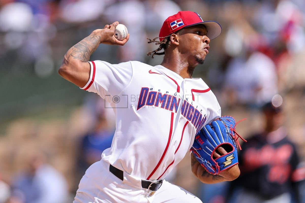 SANTO DOMINGO, DOMINICAN REPUBLIC - MARCH 04: Brayan Bello #66 of the Dominican Republic pitches during an exhibition game against the Detroit Tigers at Estadio Quisqueya on March 04, 2026 in Santo Domingo, Dominican Republic. (Photo by Bryan Bennett/Getty Images)