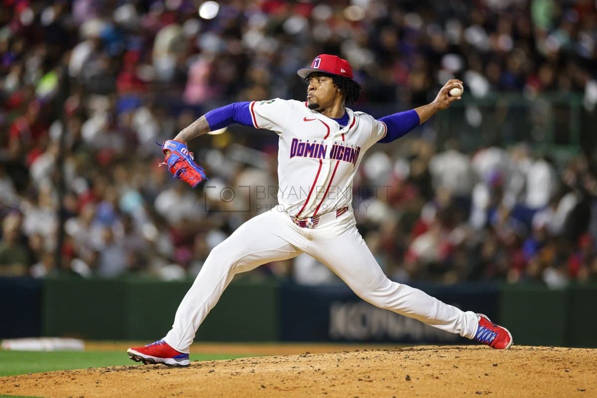 SANTO DOMINGO, DOMINICAN REPUBLIC - MARCH 03: Gregory Soto #65 of the Dominican Republic pitches during an exhibition game against the Detroit Tigers at Estadio Quisqueya on March 03, 2026 in Santo Domingo, Dominican Republic. (Photo by Bryan Bennett/Getty Images)