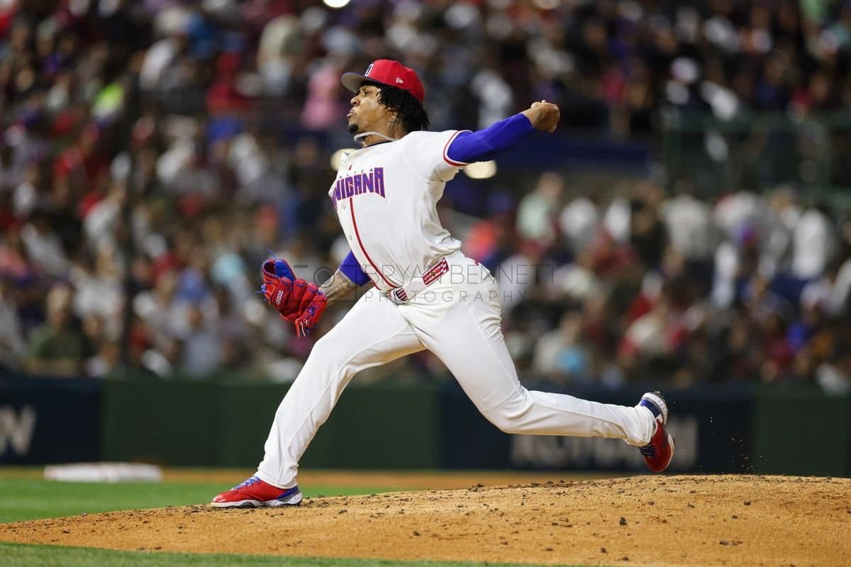 SANTO DOMINGO, DOMINICAN REPUBLIC - MARCH 03: Gregory Soto #65 of the Dominican Republic pitches during an exhibition game against the Detroit Tigers at Estadio Quisqueya on March 03, 2026 in Santo Domingo, Dominican Republic. (Photo by Bryan Bennett/Getty Images)