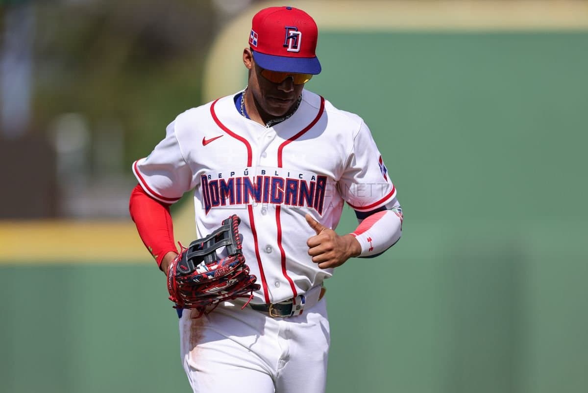 SANTO DOMINGO, DOMINICAN REPUBLIC - MARCH 04: Juan Soto #22 of the Dominican Republic looks on during an exhibition game against the Detroit Tigers at Estadio Quisqueya on March 04, 2026 in Santo Domingo, Dominican Republic. (Photo by Bryan Bennett/Getty Images)
