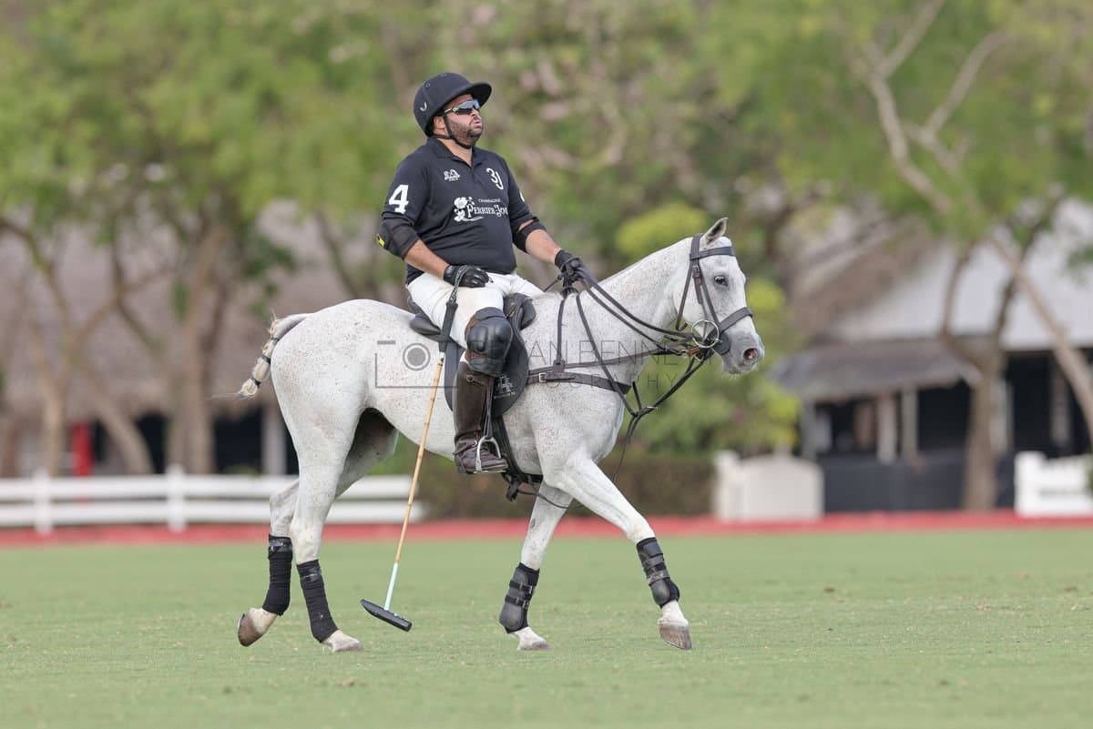 Lechuza Caracas and La Romanza 3J play polo during the Copa Britanica at Casa de Campo in La Romana, La Romana, Dominican Republic on March 1, 2026. (Photos by Bryan Bennett)