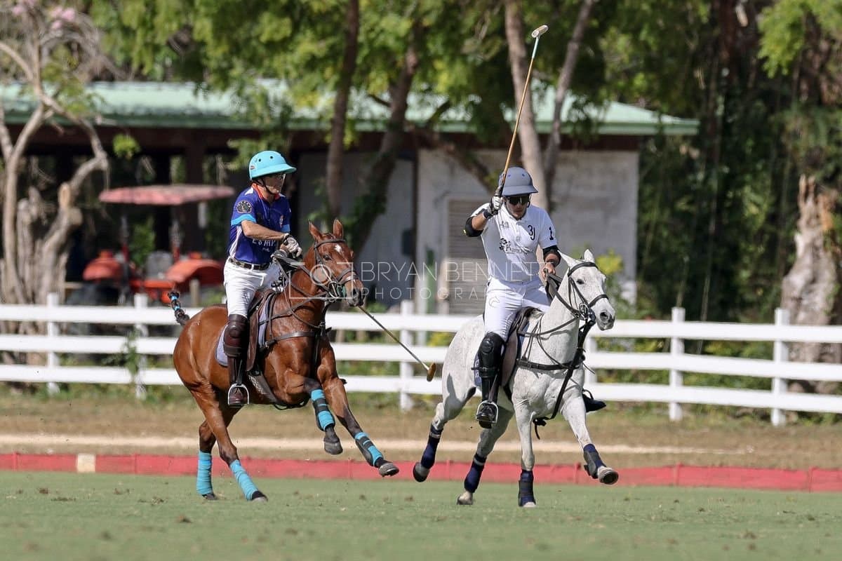 La Romanza 3J and La Espada Gulf play polo during the Copa Britanica at Casa de Campo Polo Club in La Romana, Dominican Republic on March 6, 2026. (Photos by Bryan Bennett)