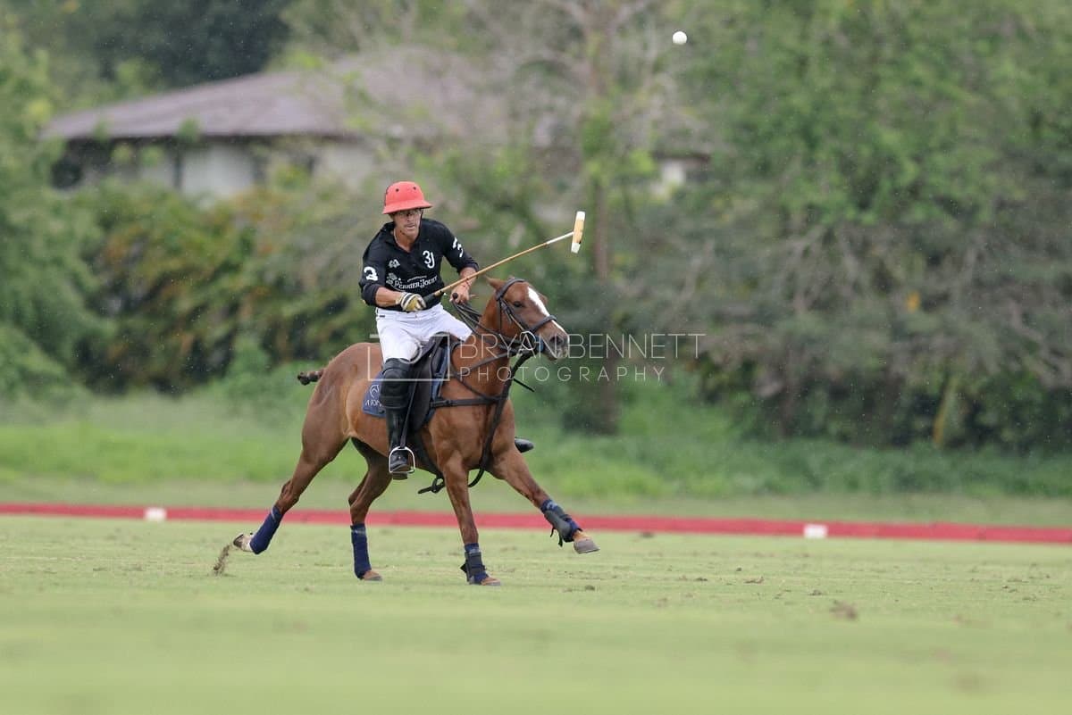 Casa de Campo and La Romanza 3J play polo during the Casa de Campo Challenge at Casa de Campo in La Romana, Dominican Republic on April 4, 2025. (Photo by Bryan Bennett)
