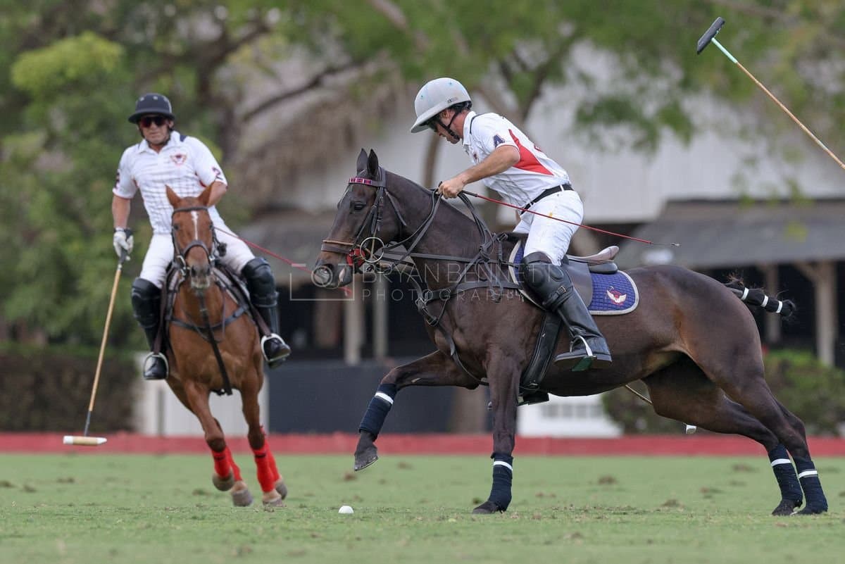 Lechuza Caracas and La Romanza 3J play polo during the Copa Britanica at Casa de Campo in La Romana, La Romana, Dominican Republic on March 1, 2026. (Photos by Bryan Bennett)