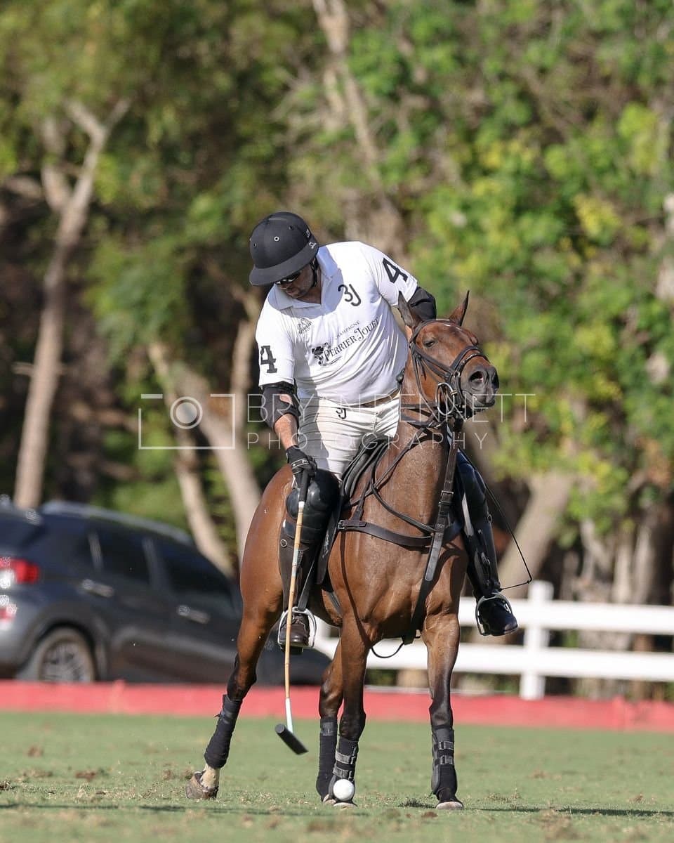 La Romanza 3J and La Espada Gulf play polo during the Copa Britanica at Casa de Campo Polo Club in La Romana, Dominican Republic on March 6, 2026. (Photos by Bryan Bennett)