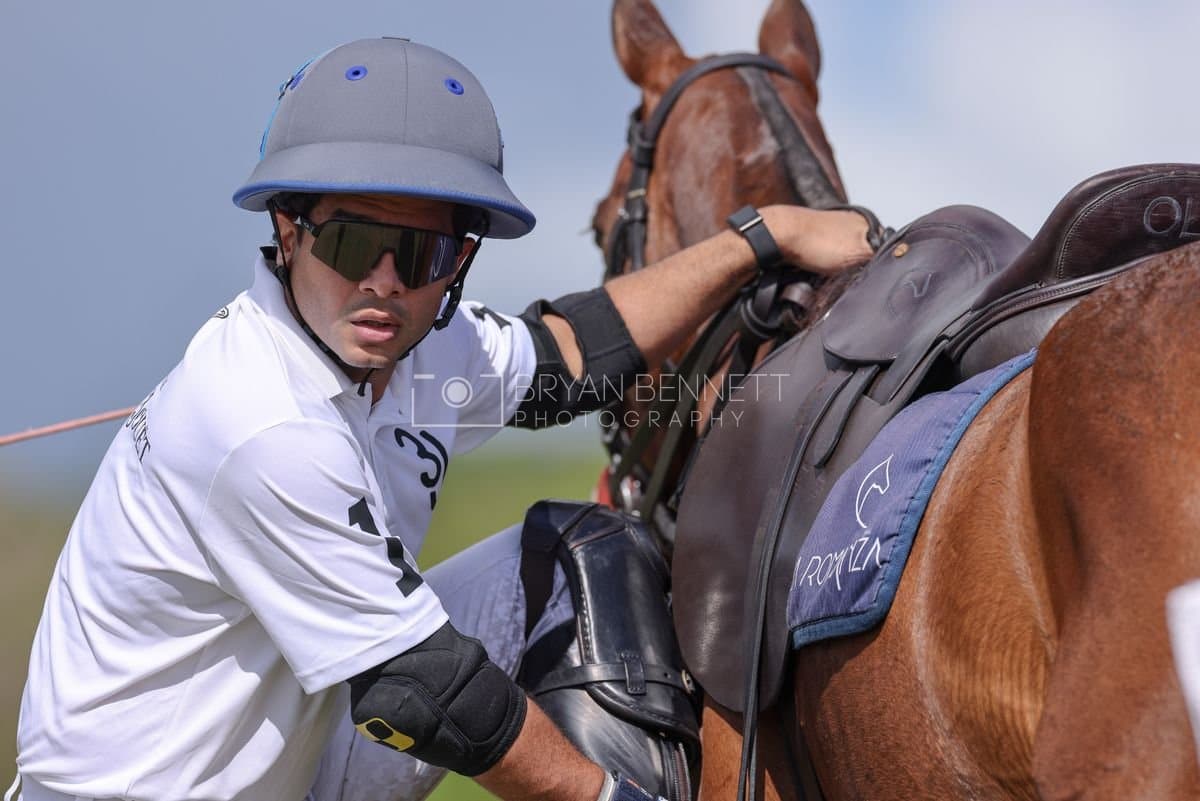 La Romanza 3J and La Espada Gulf play polo during the Copa Britanica at Casa de Campo Polo Club in La Romana, Dominican Republic on March 6, 2026. (Photos by Bryan Bennett)