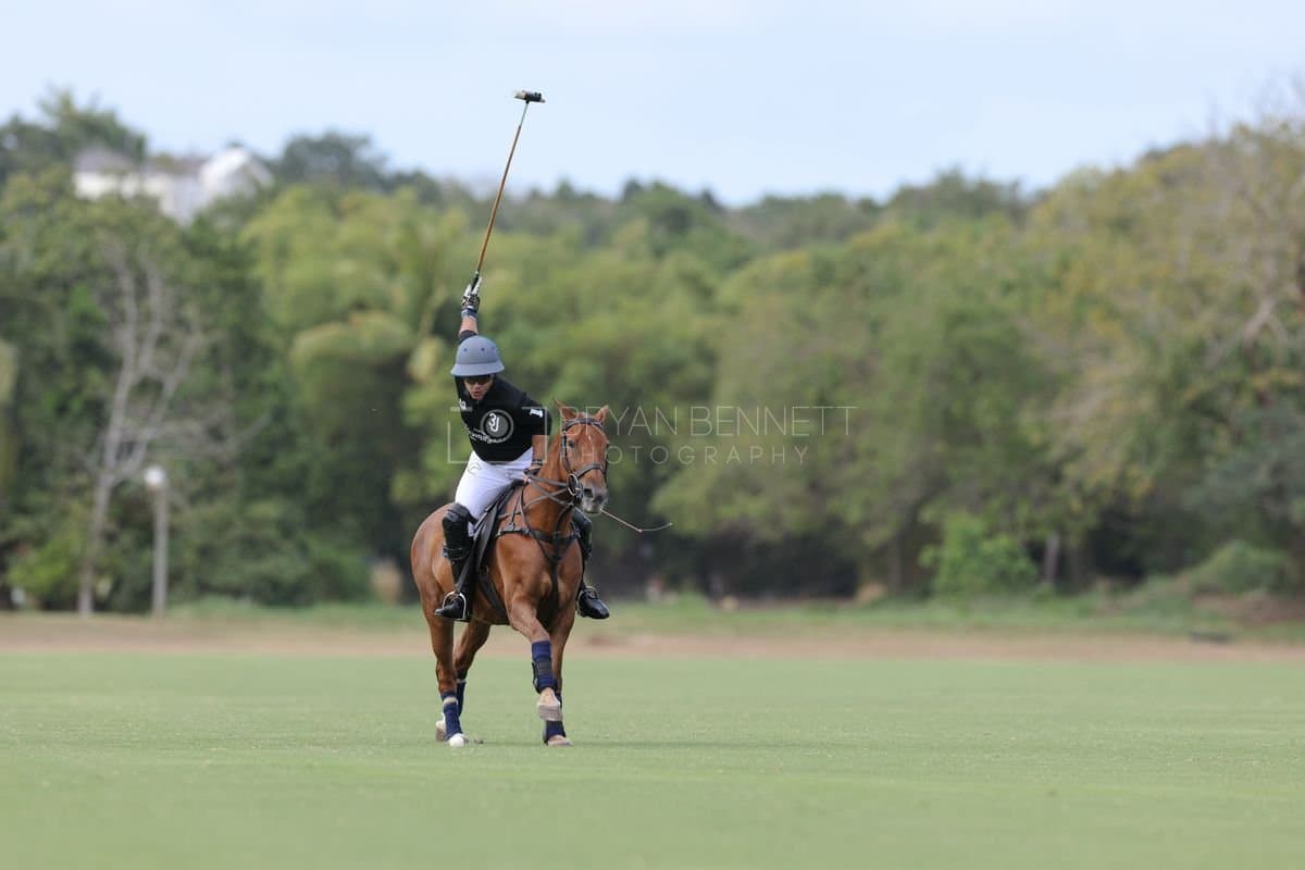 Lechuza Caracas and La Romanza 3J play polo during the Copa Britanica at Casa de Campo in La Romana, La Romana, Dominican Republic on March 1, 2026. (Photos by Bryan Bennett)