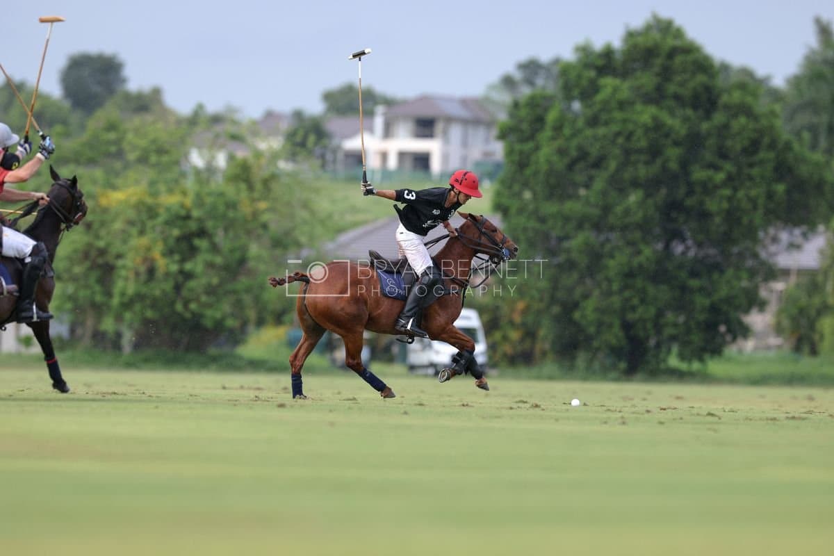 Casa de Campo and La Romanza 3J play polo during the Casa de Campo Challenge at Casa de Campo in La Romana, Dominican Republic on April 4, 2025. (Photo by Bryan Bennett)