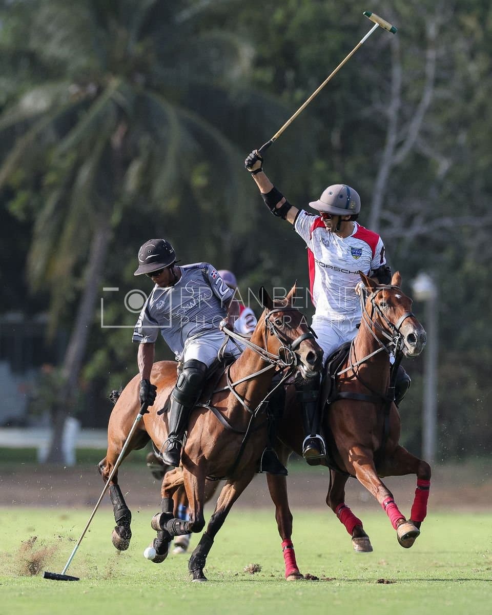 La Suiza and La Carbuccia play polo at Casa de Campo in La Romana, Dominican Republic on August 8, 2026. (Photos by Bryan Bennett)