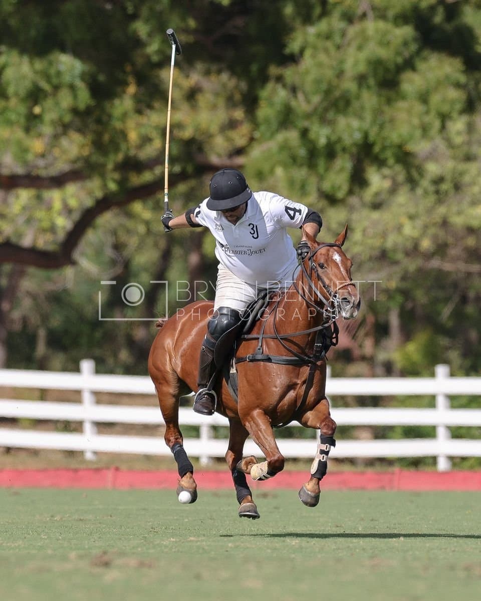 La Romanza 3J and La Espada Gulf play polo during the Copa Britanica at Casa de Campo Polo Club in La Romana, Dominican Republic on March 6, 2026. (Photos by Bryan Bennett)
