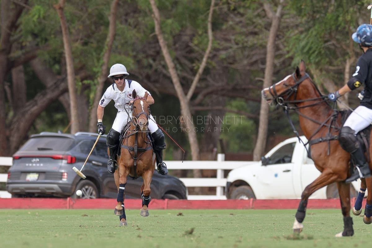Lechuza Caracas and La Romanza 3J play polo during the Copa Britanica at Casa de Campo in La Romana, La Romana, Dominican Republic on March 1, 2026. (Photos by Bryan Bennett)