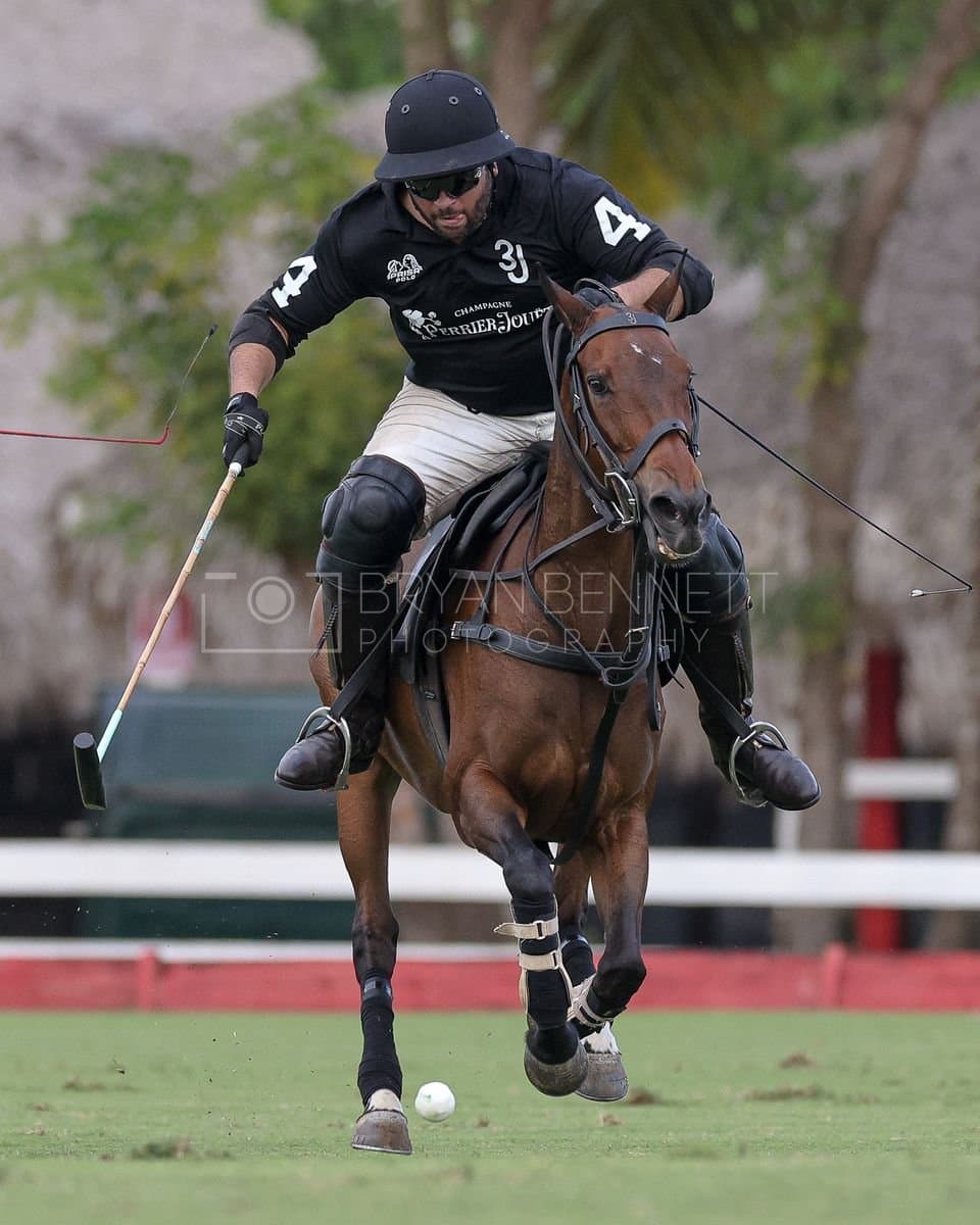 Lechuza Caracas and La Romanza 3J play polo during the Copa Britanica at Casa de Campo in La Romana, La Romana, Dominican Republic on March 1, 2026. (Photos by Bryan Bennett)