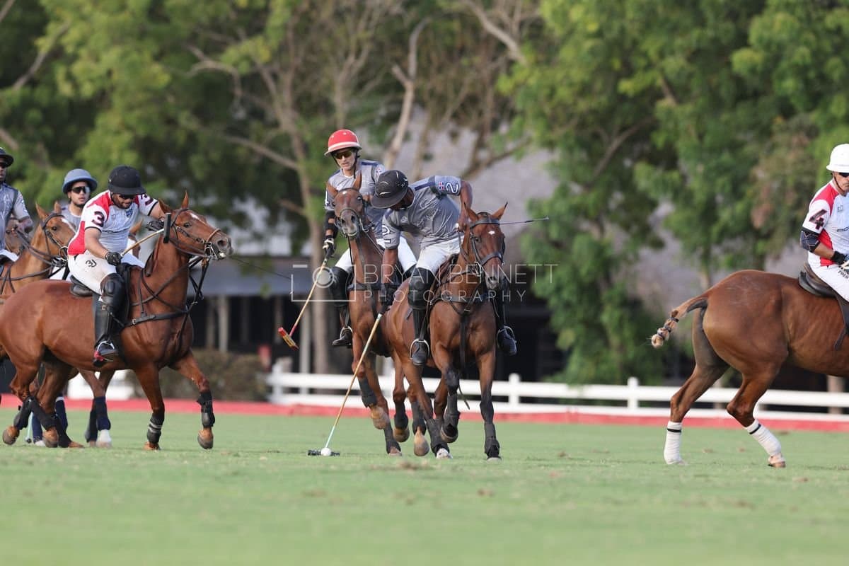 La Suiza and La Carbuccia play polo at Casa de Campo in La Romana, Dominican Republic on August 8, 2026. (Photos by Bryan Bennett)