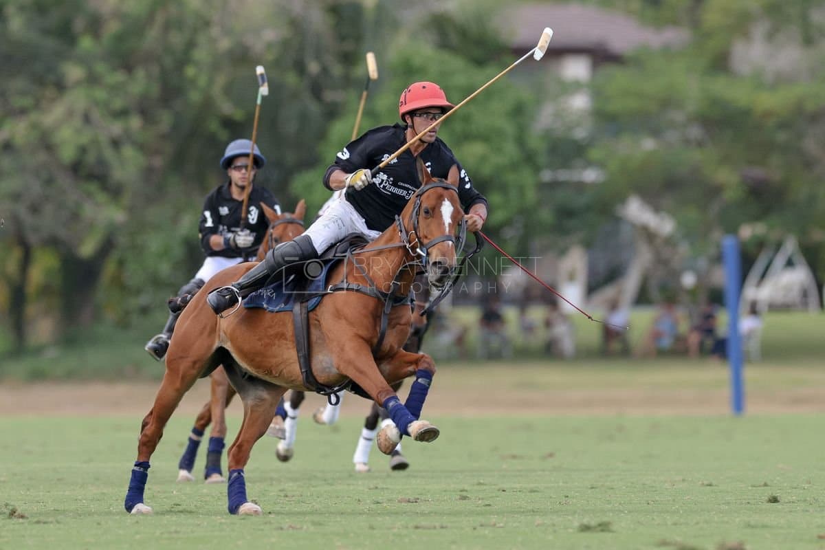 Lechuza Caracas and La Romanza 3J play polo during the Copa Britanica at Casa de Campo in La Romana, La Romana, Dominican Republic on March 1, 2026. (Photos by Bryan Bennett)