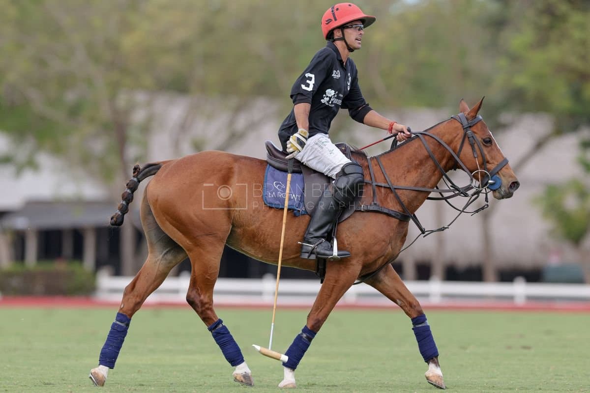 Lechuza Caracas and La Romanza 3J play polo during the Copa Britanica at Casa de Campo in La Romana, La Romana, Dominican Republic on March 1, 2026. (Photos by Bryan Bennett)