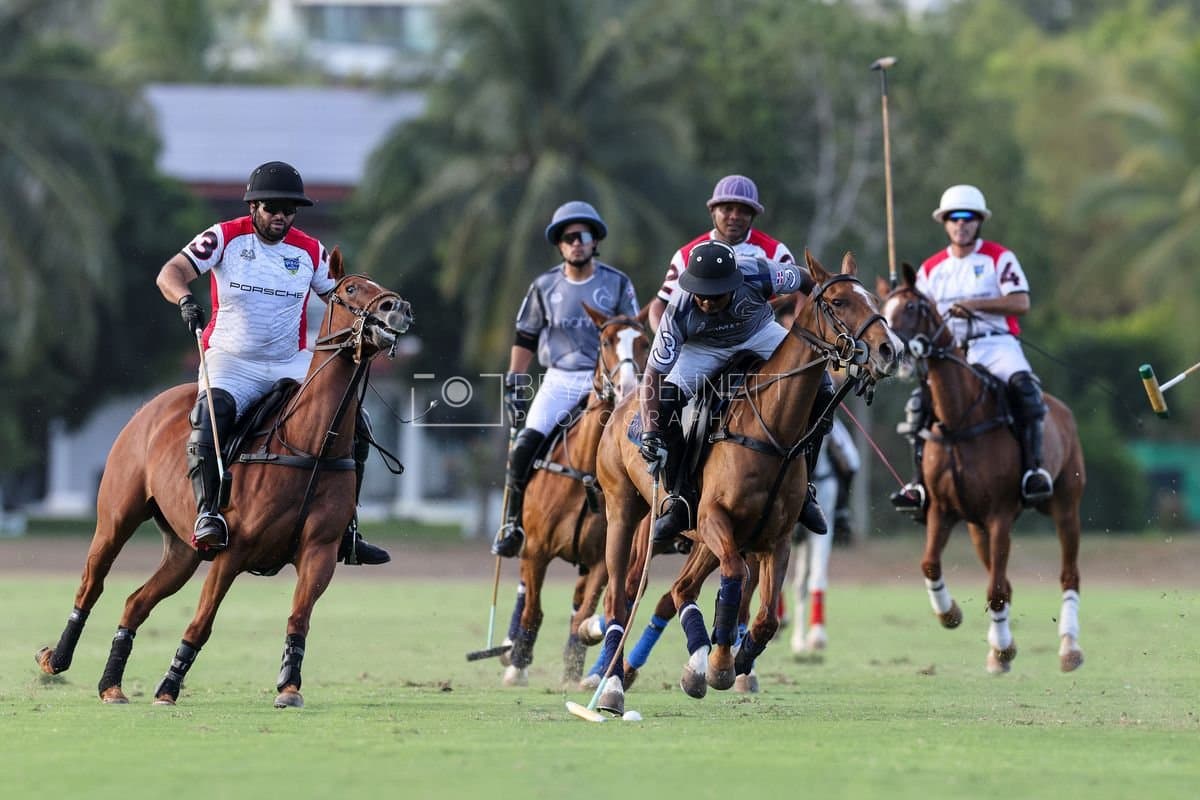 La Suiza and La Carbuccia play polo at Casa de Campo in La Romana, Dominican Republic on August 8, 2026. (Photos by Bryan Bennett)