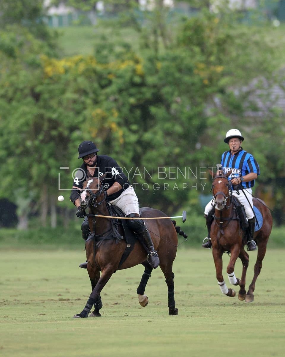 Casa de Campo and La Romanza 3J play polo during the Casa de Campo Challenge at Casa de Campo in La Romana, Dominican Republic on April 4, 2025. (Photo by Bryan Bennett)
