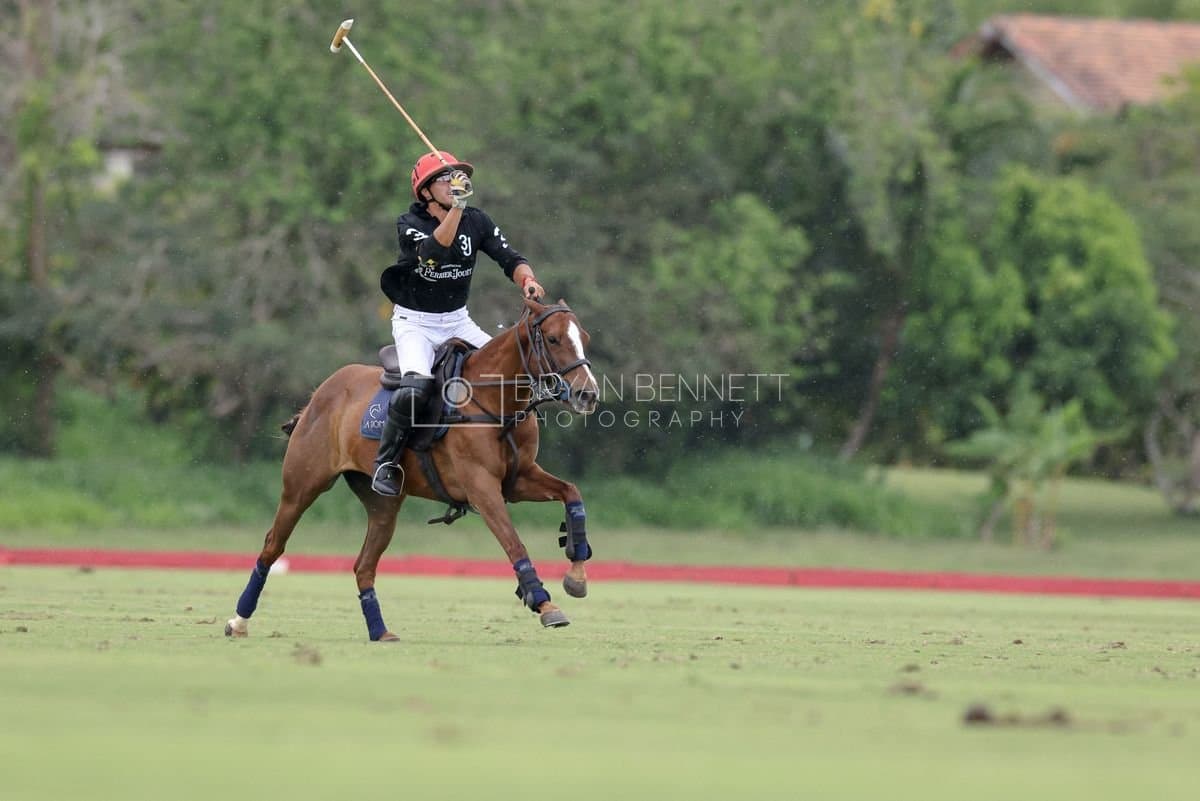 Casa de Campo and La Romanza 3J play polo during the Casa de Campo Challenge at Casa de Campo in La Romana, Dominican Republic on April 4, 2025. (Photo by Bryan Bennett)