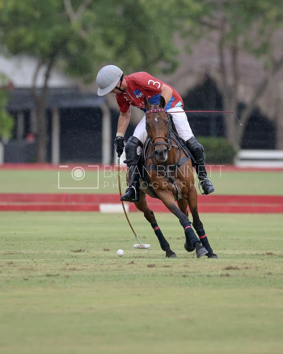 Casa de Campo and La Romanza 3J play polo during the Casa de Campo Challenge at Casa de Campo in La Romana, Dominican Republic on April 4, 2025. (Photo by Bryan Bennett)