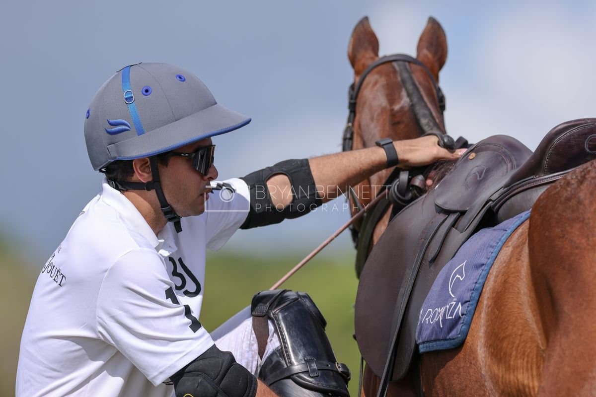 La Romanza 3J and La Espada Gulf play polo during the Copa Britanica at Casa de Campo Polo Club in La Romana, Dominican Republic on March 6, 2026. (Photos by Bryan Bennett)