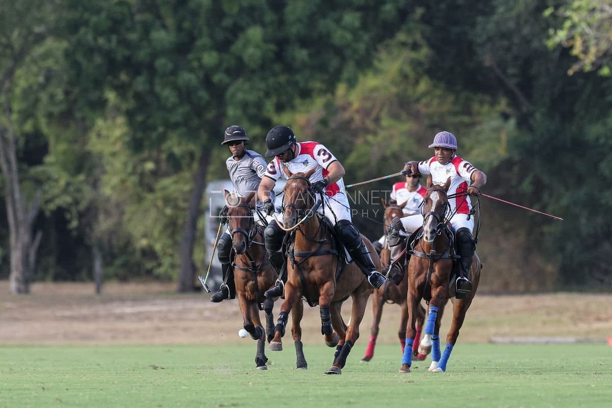 La Suiza and La Carbuccia play polo at Casa de Campo in La Romana, Dominican Republic on August 8, 2026. (Photos by Bryan Bennett)