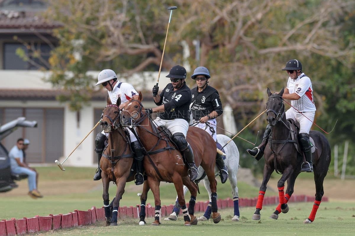 Lechuza Caracas and La Romanza 3J play polo during the Copa Britanica at Casa de Campo in La Romana, La Romana, Dominican Republic on March 1, 2026. (Photos by Bryan Bennett)