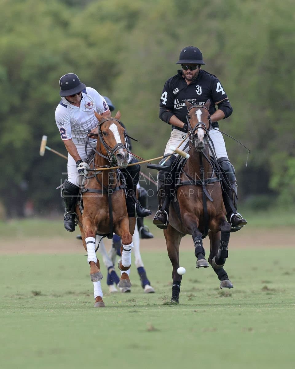 Lechuza Caracas and La Romanza 3J play polo during the Copa Britanica at Casa de Campo in La Romana, La Romana, Dominican Republic on March 1, 2026. (Photos by Bryan Bennett)