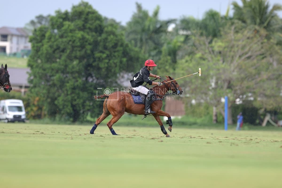 Casa de Campo and La Romanza 3J play polo during the Casa de Campo Challenge at Casa de Campo in La Romana, Dominican Republic on April 4, 2025. (Photo by Bryan Bennett)