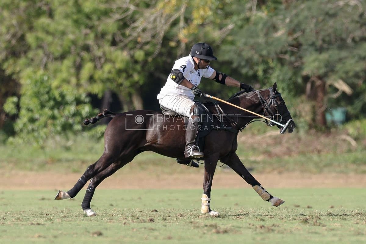La Romanza 3J and La Espada Gulf play polo during the Copa Britanica at Casa de Campo Polo Club in La Romana, Dominican Republic on March 6, 2026. (Photos by Bryan Bennett)
