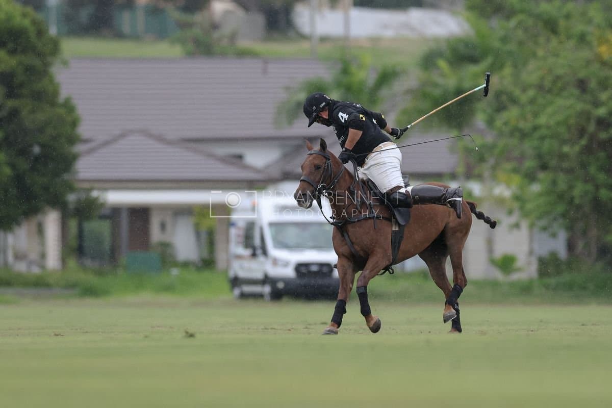 Casa de Campo and La Romanza 3J play polo during the Casa de Campo Challenge at Casa de Campo in La Romana, Dominican Republic on April 4, 2025. (Photo by Bryan Bennett)
