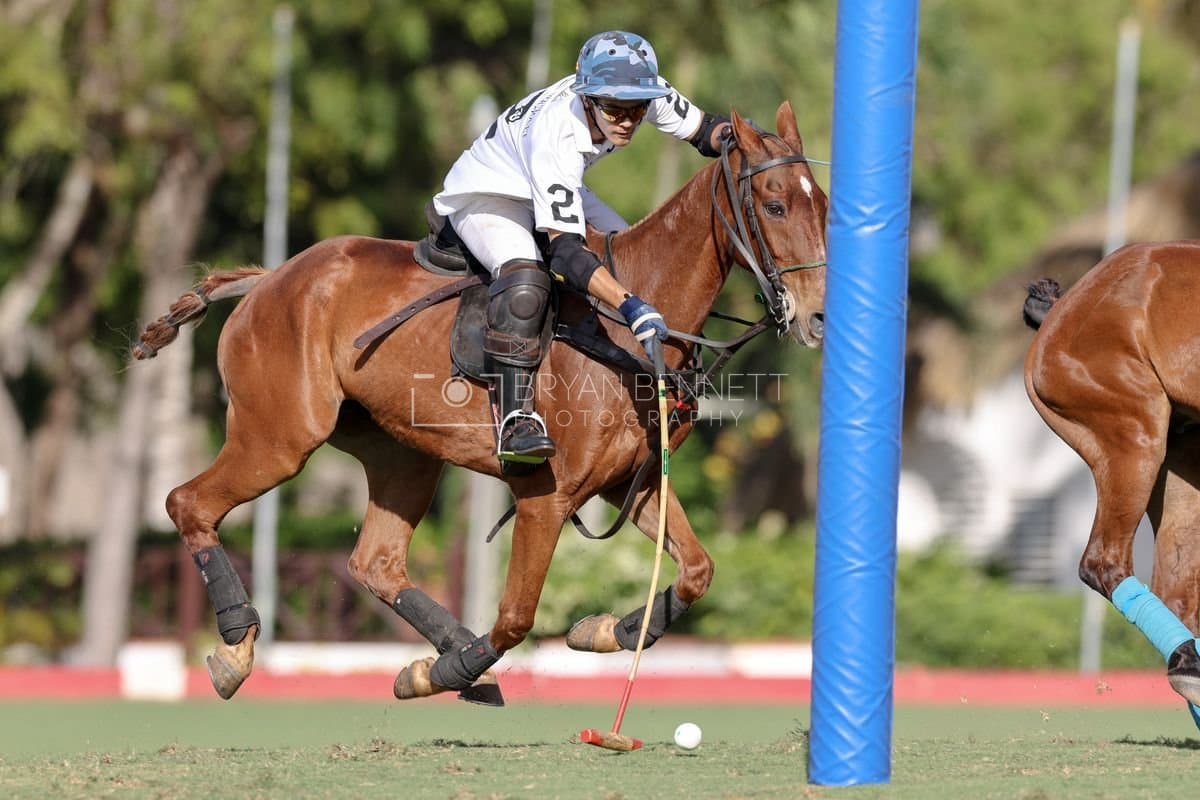 La Romanza 3J and La Espada Gulf play polo during the Copa Britanica at Casa de Campo Polo Club in La Romana, Dominican Republic on March 6, 2026. (Photos by Bryan Bennett)