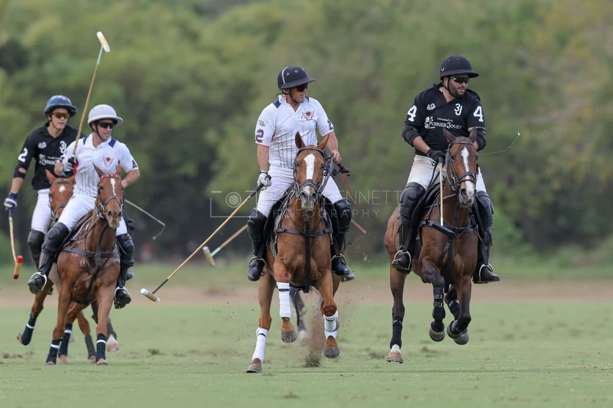 Lechuza Caracas and La Romanza 3J play polo during the Copa Britanica at Casa de Campo in La Romana, La Romana, Dominican Republic on March 1, 2026. (Photos by Bryan Bennett)