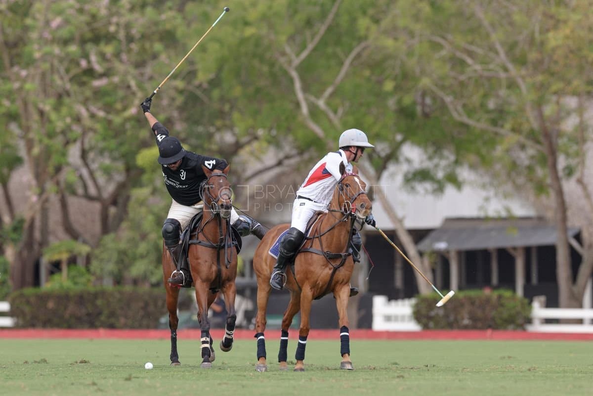 Lechuza Caracas and La Romanza 3J play polo during the Copa Britanica at Casa de Campo in La Romana, La Romana, Dominican Republic on March 1, 2026. (Photos by Bryan Bennett)