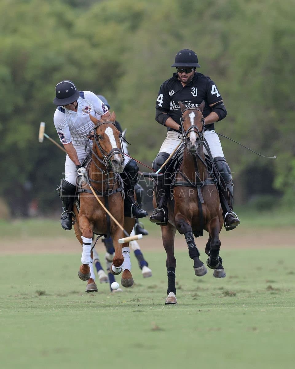 Lechuza Caracas and La Romanza 3J play polo during the Copa Britanica at Casa de Campo in La Romana, La Romana, Dominican Republic on March 1, 2026. (Photos by Bryan Bennett)