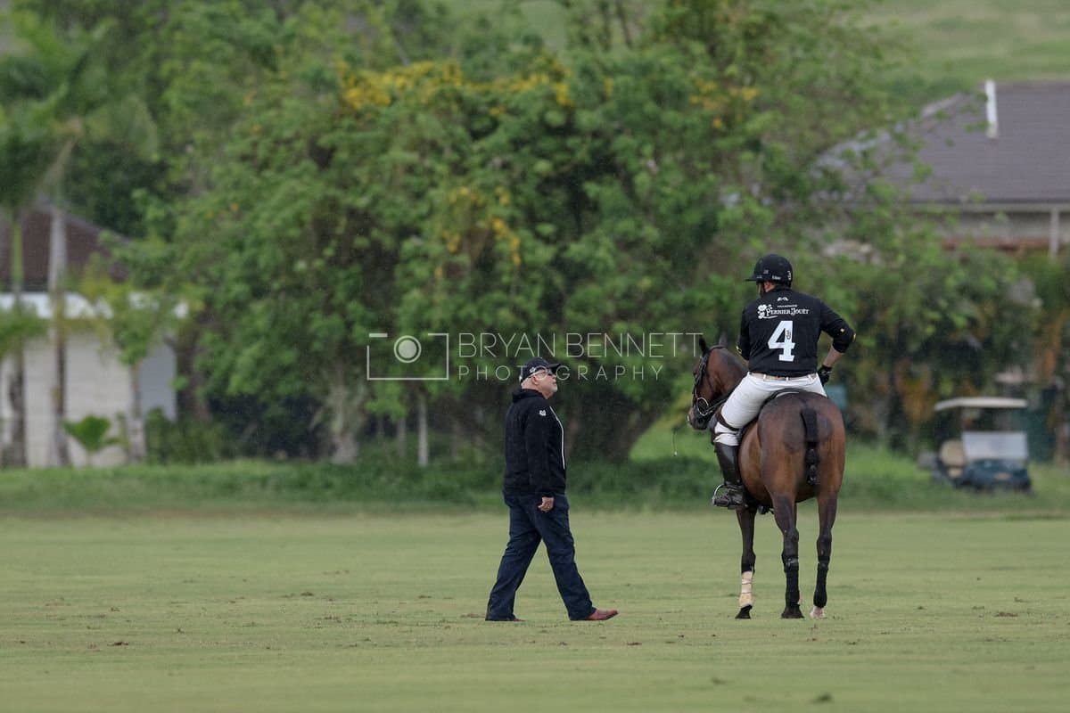 Casa de Campo and La Romanza 3J play polo during the Casa de Campo Challenge at Casa de Campo in La Romana, Dominican Republic on April 4, 2025. (Photo by Bryan Bennett)