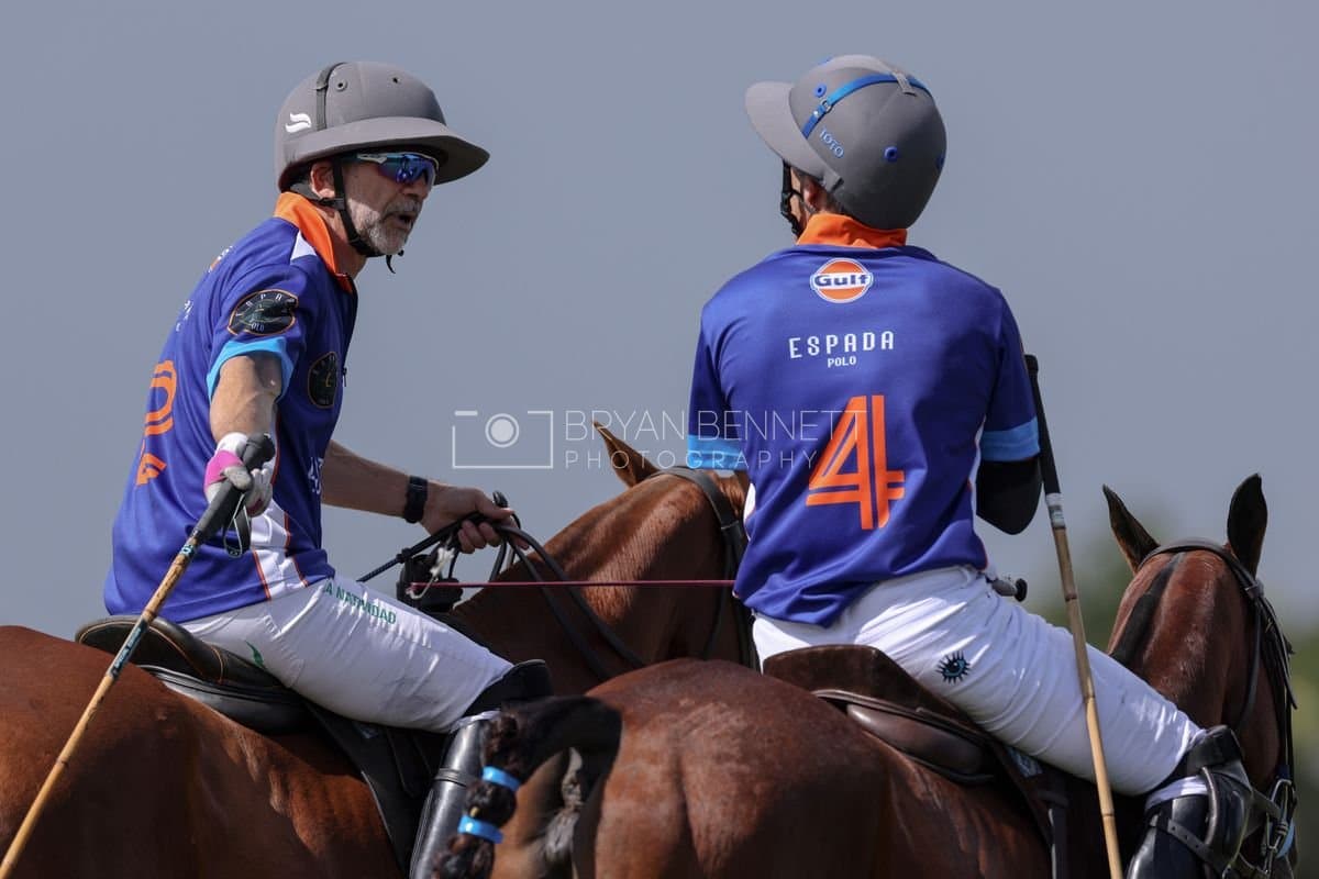 La Romanza 3J and La Espada Gulf play polo during the Copa Britanica at Casa de Campo Polo Club in La Romana, Dominican Republic on March 6, 2026. (Photos by Bryan Bennett)