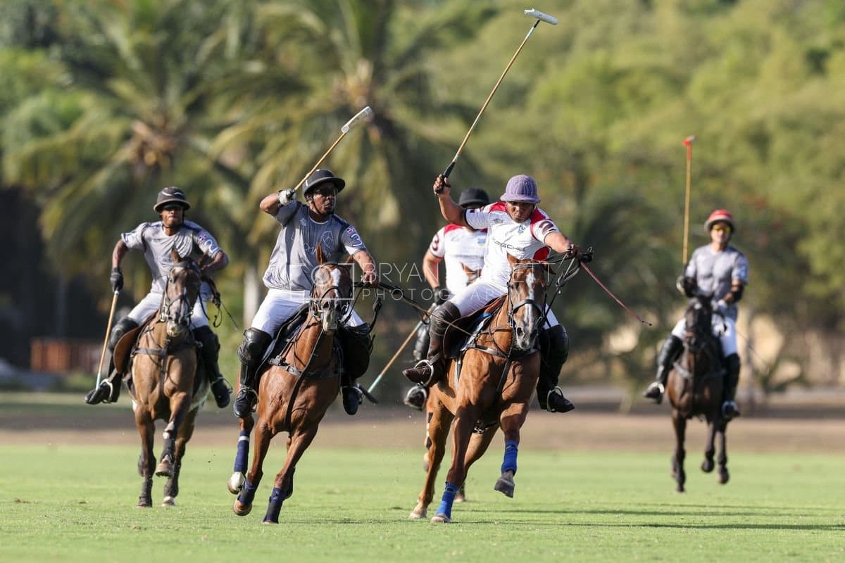 La Suiza and La Carbuccia play polo at Casa de Campo in La Romana, Dominican Republic on August 8, 2026. (Photos by Bryan Bennett)