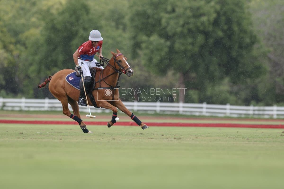 Casa de Campo and La Romanza 3J play polo during the Casa de Campo Challenge at Casa de Campo in La Romana, Dominican Republic on April 4, 2025. (Photo by Bryan Bennett)