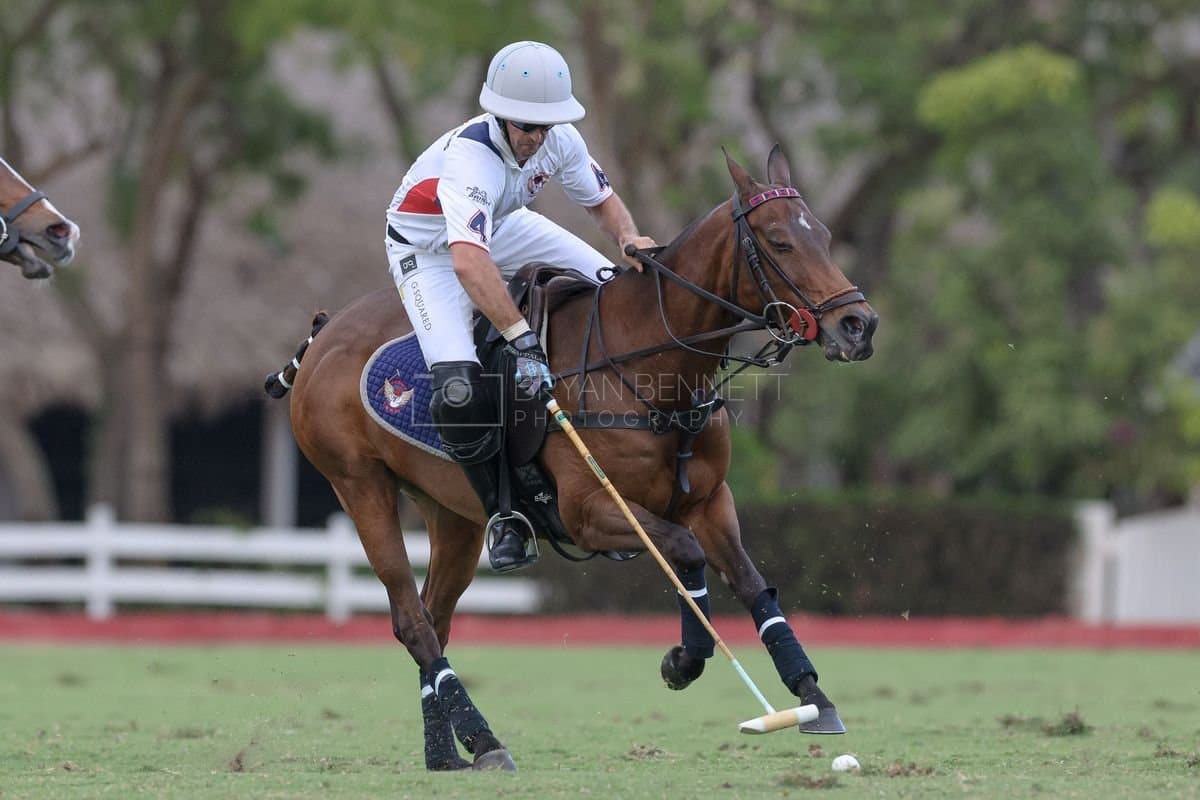 Lechuza Caracas and La Romanza 3J play polo during the Copa Britanica at Casa de Campo in La Romana, La Romana, Dominican Republic on March 1, 2026. (Photos by Bryan Bennett)