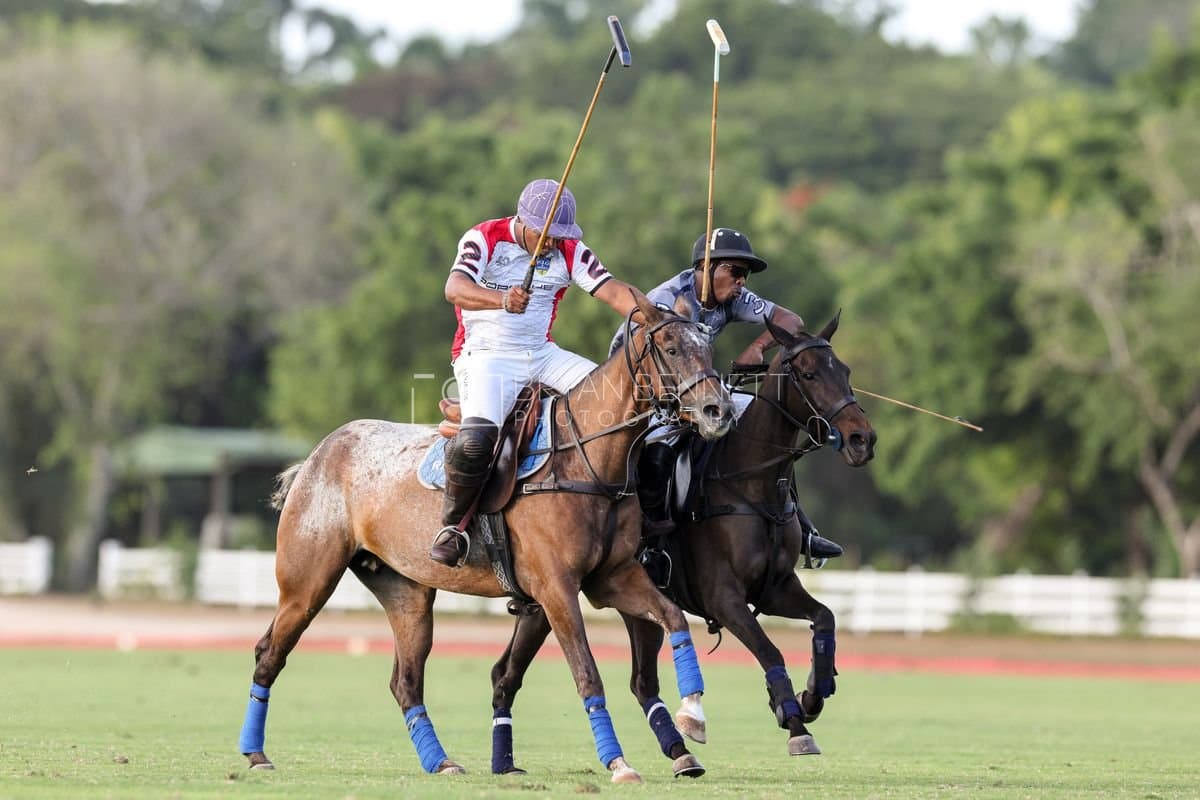 La Suiza and La Carbuccia play polo at Casa de Campo in La Romana, Dominican Republic on August 8, 2026. (Photos by Bryan Bennett)