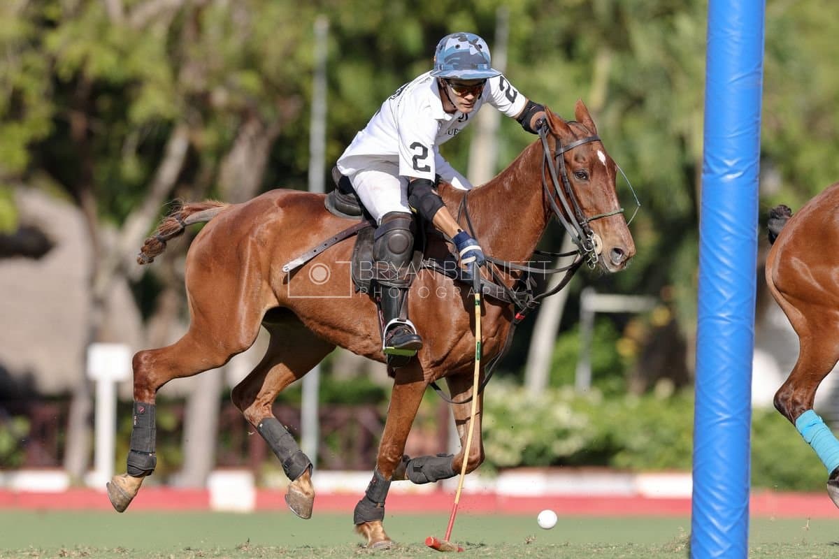 La Romanza 3J and La Espada Gulf play polo during the Copa Britanica at Casa de Campo Polo Club in La Romana, Dominican Republic on March 6, 2026. (Photos by Bryan Bennett)
