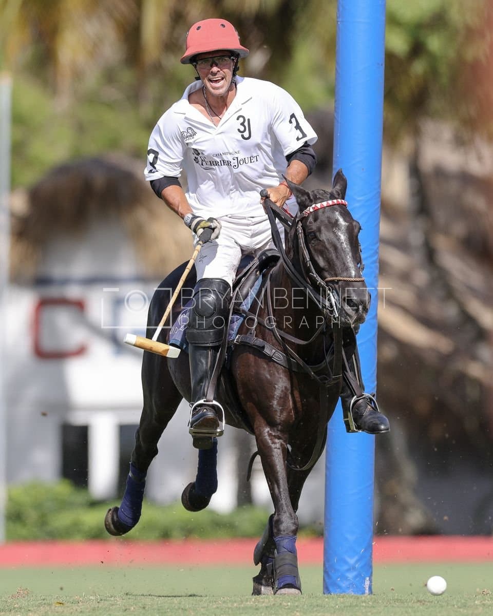La Romanza 3J and La Espada Gulf play polo during the Copa Britanica at Casa de Campo Polo Club in La Romana, Dominican Republic on March 6, 2026. (Photos by Bryan Bennett)