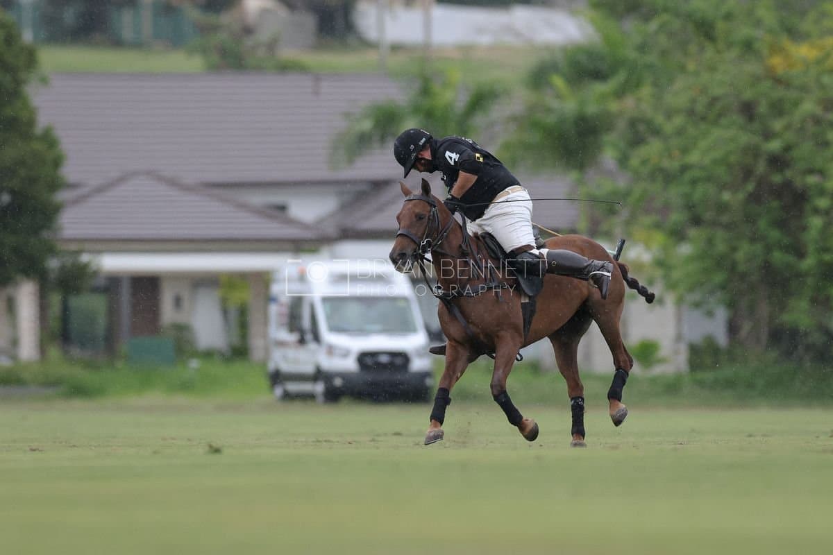 Casa de Campo and La Romanza 3J play polo during the Casa de Campo Challenge at Casa de Campo in La Romana, Dominican Republic on April 4, 2025. (Photo by Bryan Bennett)