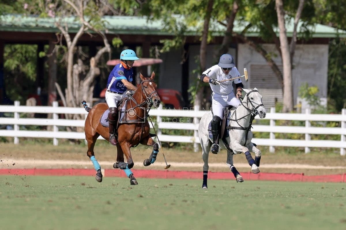 La Romanza 3J and La Espada Gulf play polo during the Copa Britanica at Casa de Campo Polo Club in La Romana, Dominican Republic on March 6, 2026. (Photos by Bryan Bennett)