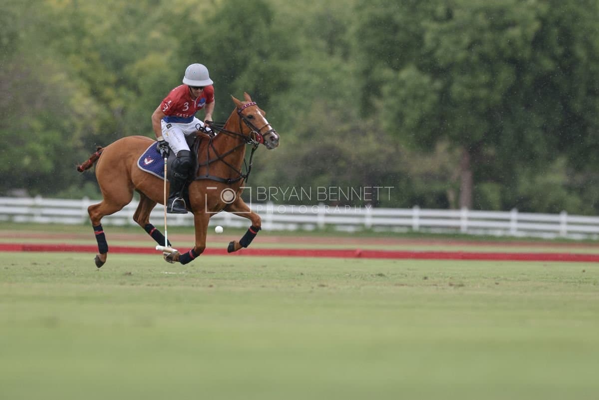 Casa de Campo and La Romanza 3J play polo during the Casa de Campo Challenge at Casa de Campo in La Romana, Dominican Republic on April 4, 2025. (Photo by Bryan Bennett)