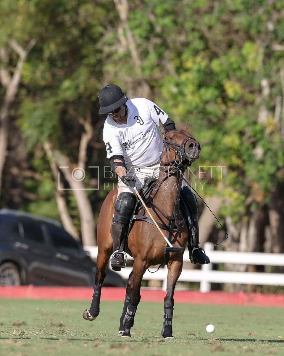 La Romanza 3J and La Espada Gulf play polo during the Copa Britanica at Casa de Campo Polo Club in La Romana, Dominican Republic on March 6, 2026. (Photos by Bryan Bennett)